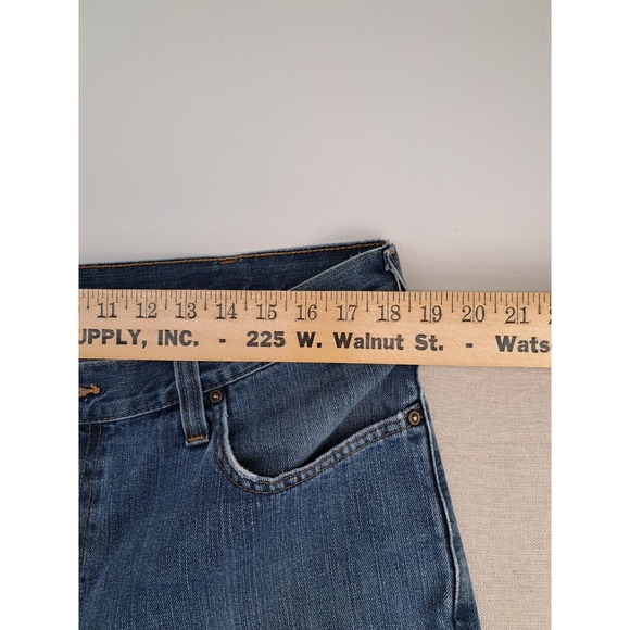 Carhartt Jeans Mens 36x32 Double Knee Front Blue Denim Slim Fit Altered W36.5" - Picture 8 of 9